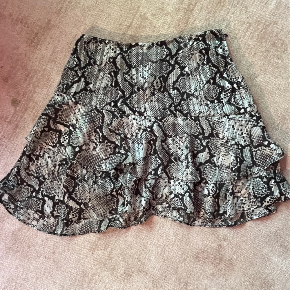 Sadie & Sage Snakeskin Mini Skirt
